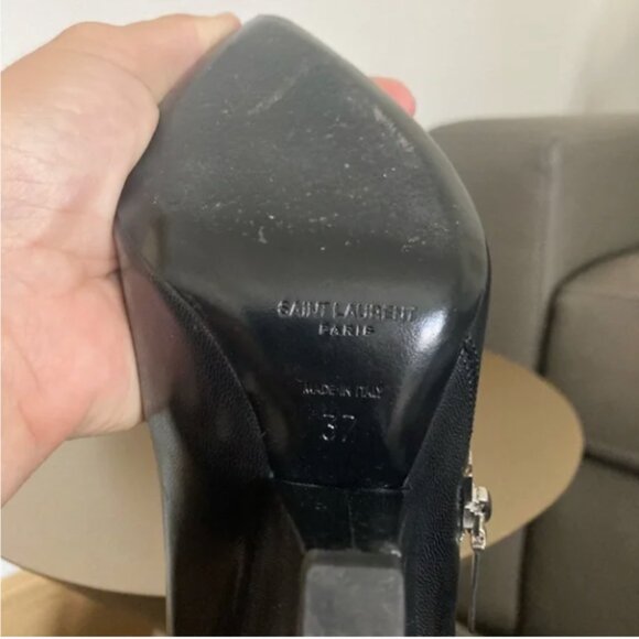 Authentic Saint Lauren Niki black leather booties - Picture 4 of 4